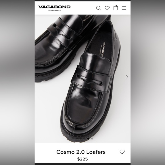 SOLD-Vagabond Black Leather Loafers - Picture 2 of 8